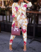 Load image into Gallery viewer, Bezel Pant Set | Floral Two-Piece Outfit
