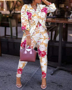Bezel Pant Set | Floral Two-Piece Outfit