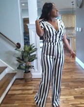 Load image into Gallery viewer, Striped Pant Set, Black and White Pant Set
