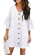 Load image into Gallery viewer, White t-shirt dress
