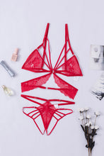 Load image into Gallery viewer, Red Lace Bralette Set
