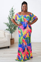 Load image into Gallery viewer, Palm Tree Summer Dress | Multicolor Print
